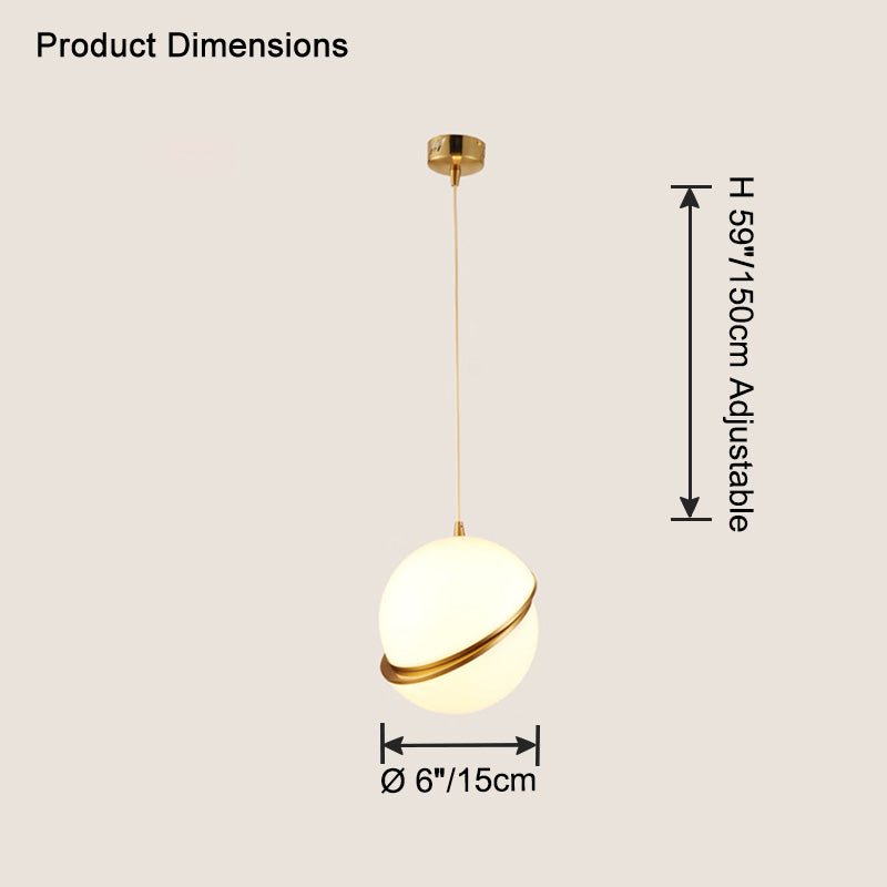 WOMO Pendelleuchte aus geschliffenem Glas, Kugelform-WM2679