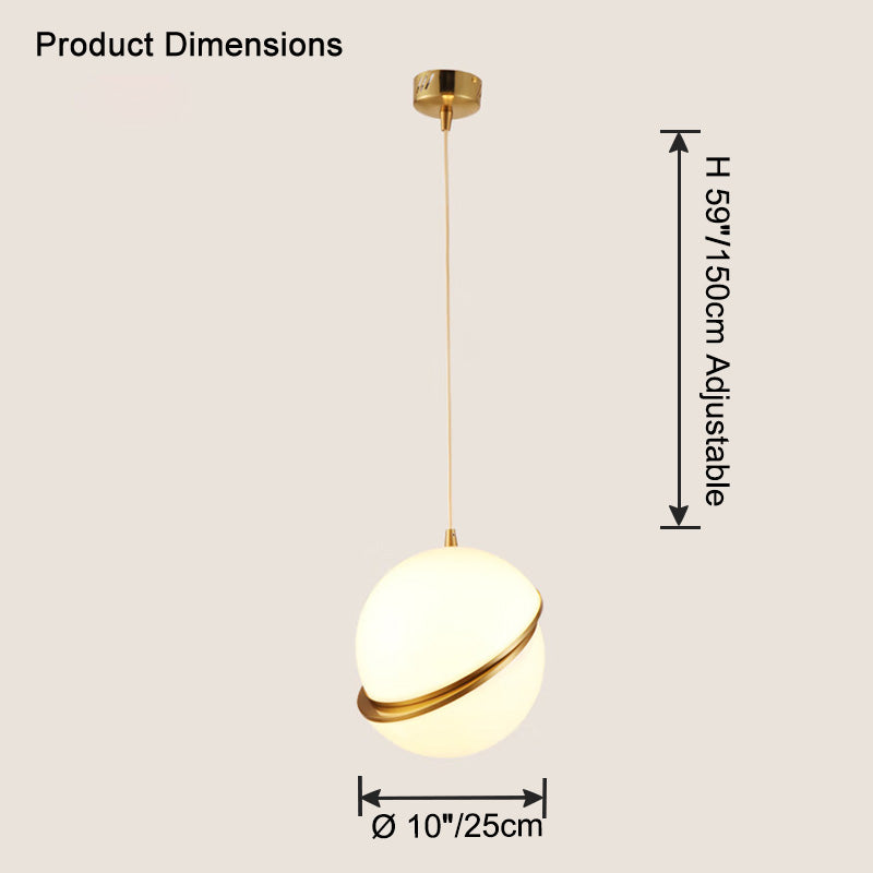 WOMO Pendelleuchte aus geschliffenem Glas, Kugelform-WM2679