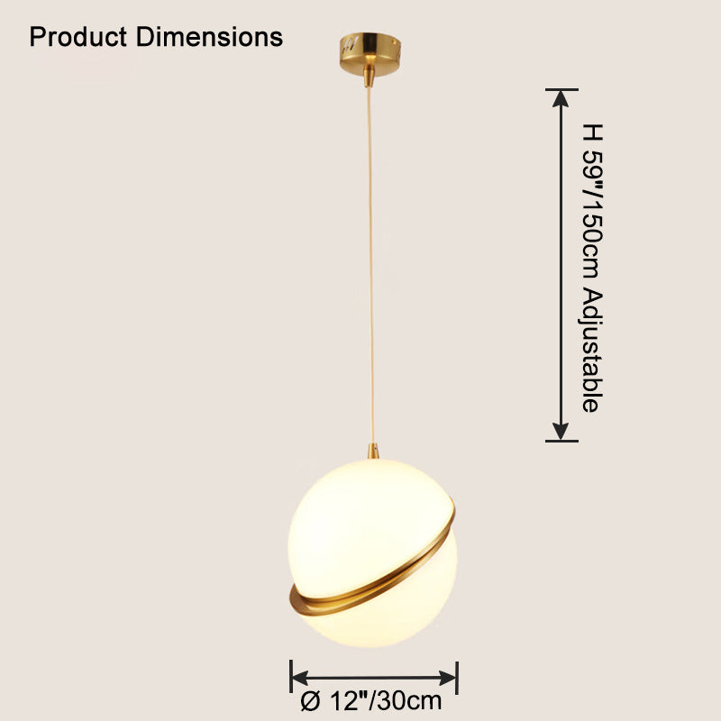WOMO Pendelleuchte aus geschliffenem Glas, Kugelform-WM2679