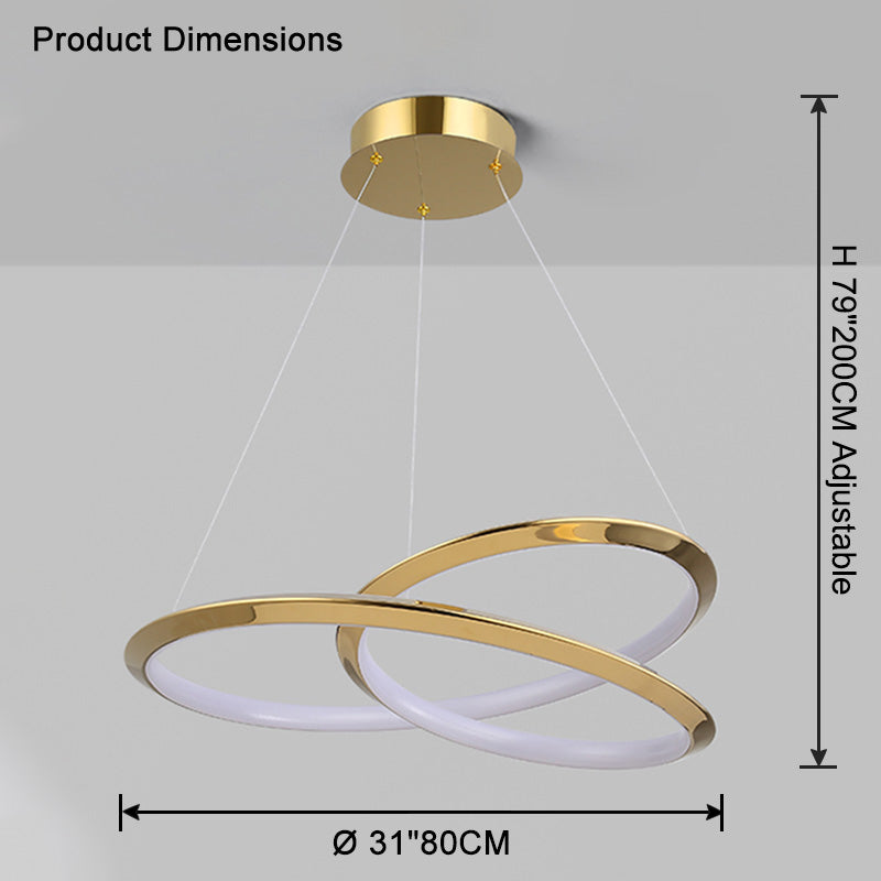 WOMO Gold Swirl Kronleuchter – WM2707