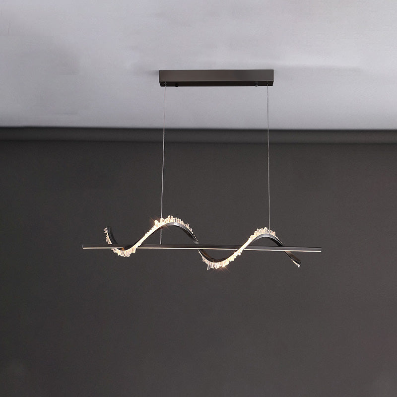 WOMO Swirl Kristall Linearkronleuchter – WM2713