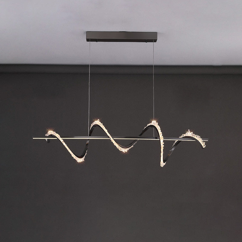 WOMO Swirl Kristall Linearkronleuchter – WM2713