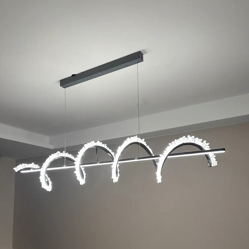 WOMO Swirl Kristall Linearkronleuchter – WM2713