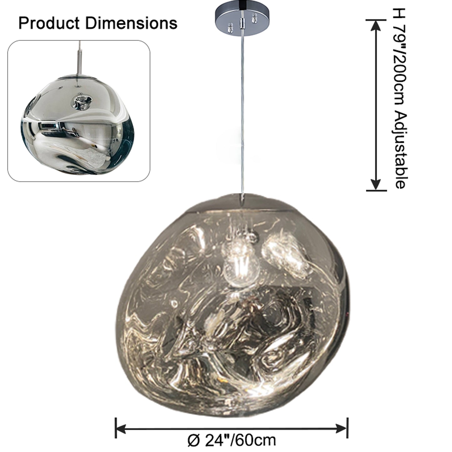 WOMO Melt Hanging Lava Large Pendant Light-WM2690