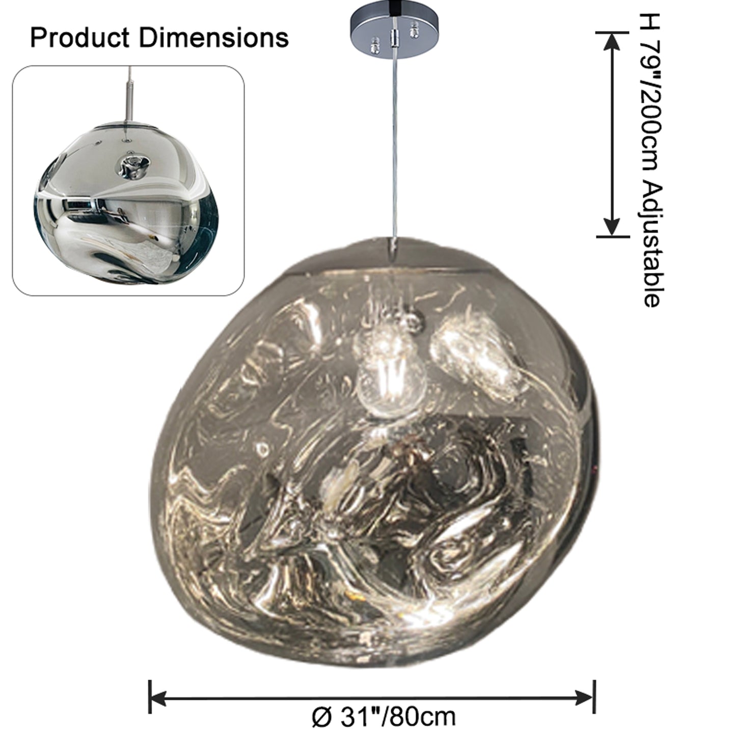WOMO Melt Hanging Lava Large Pendant Light-WM2690