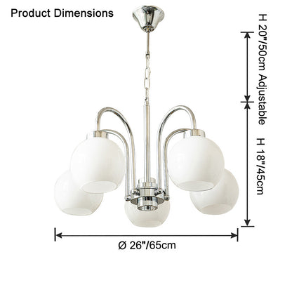 WOMO Glass Globe Arm Chandelier-WM2718