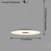 WOMO Flying Saucer Chrome Pendant Light-WM2727