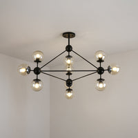 WOMO Sputnik Kronleuchter Wohnzimmer Modern Glas-WM2704