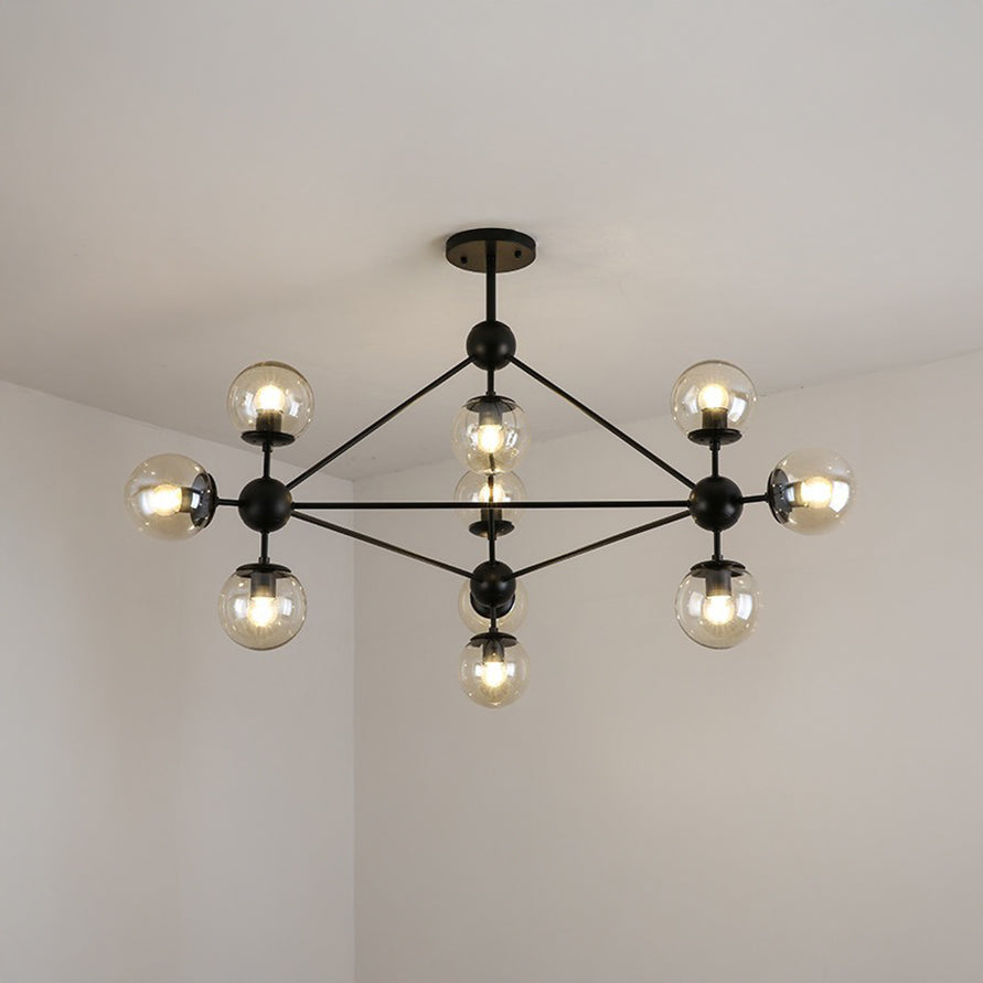 WOMO Sputnik Kronleuchter Wohnzimmer Modern Glas-WM2704