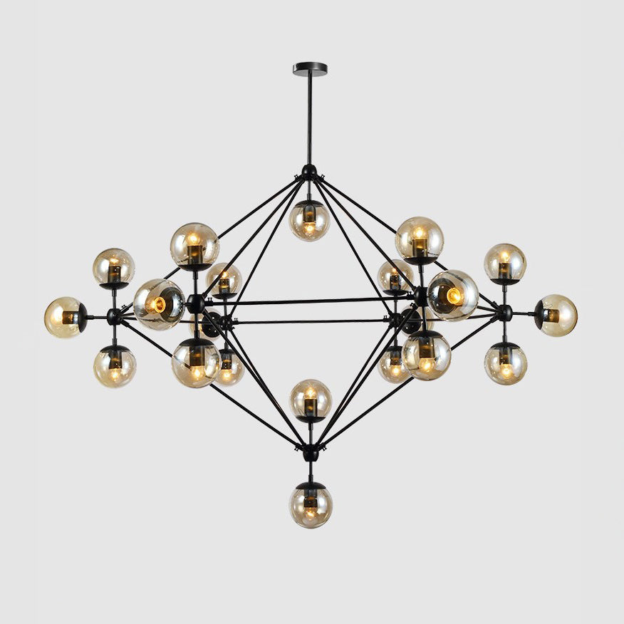 WOMO Sputnik Kronleuchter Wohnzimmer Modern Glas-WM2704