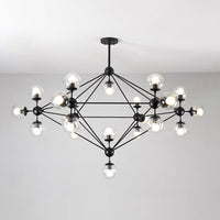 WOMO Sputnik Kronleuchter Wohnzimmer Modern Glas-WM2704