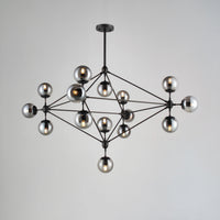 WOMO Sputnik Kronleuchter Wohnzimmer Modern Glas-WM2704