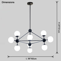 WOMO Sputnik Kronleuchter Wohnzimmer Modern Glas-WM2704