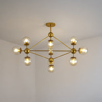 WOMO Sputnik Kronleuchter Wohnzimmer Modern Glas-WM2704