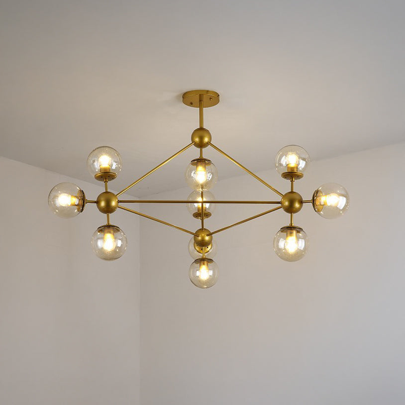 WOMO Sputnik Kronleuchter Wohnzimmer Modern Glas-WM2704