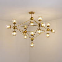 WOMO Sputnik Kronleuchter Wohnzimmer Modern Glas-WM2704