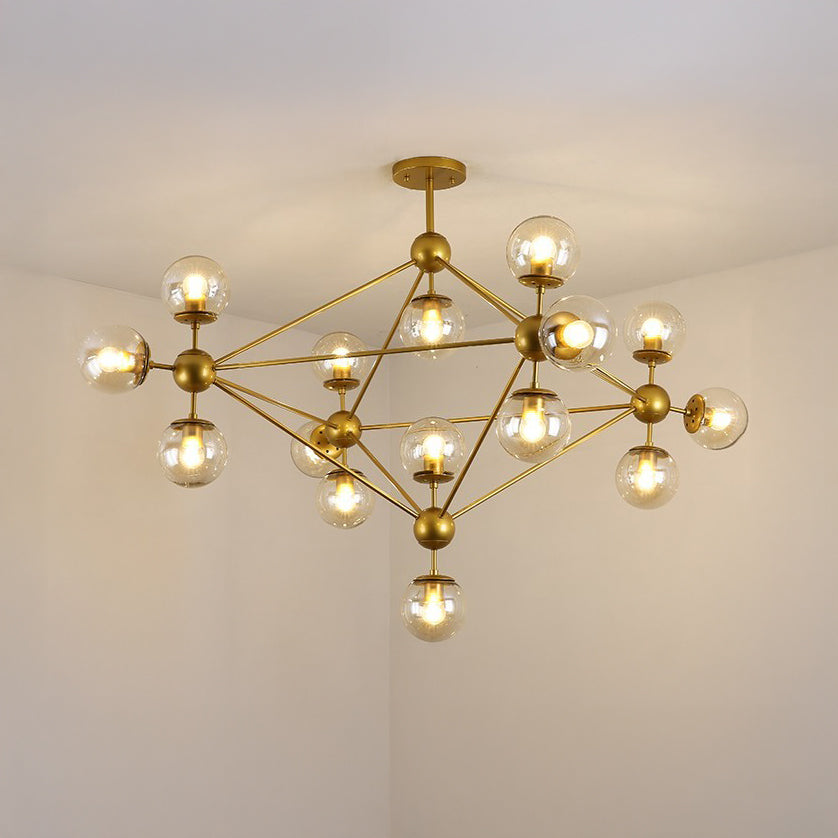 WOMO Sputnik Kronleuchter Wohnzimmer Modern Glas-WM2704