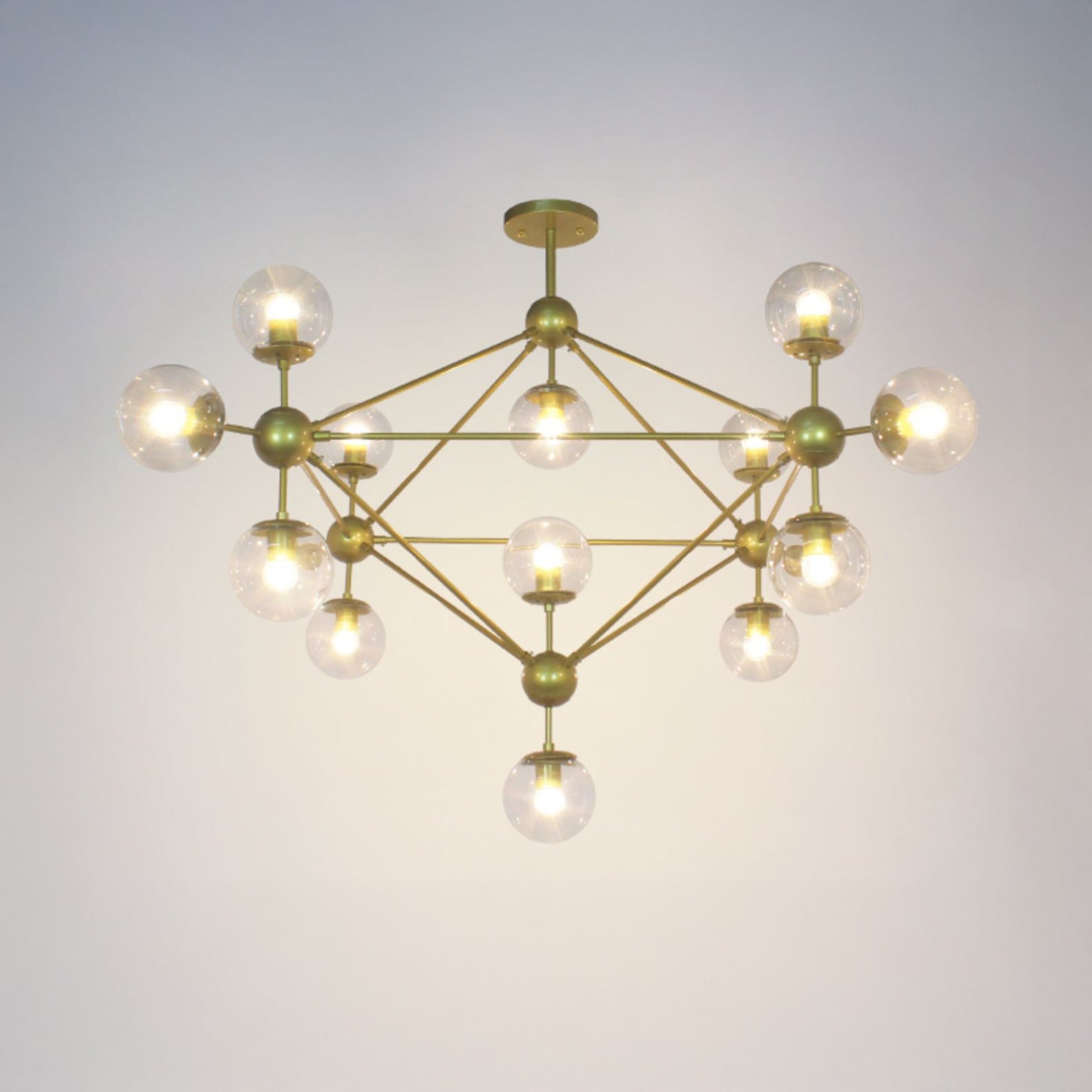 WOMO Sputnik Kronleuchter Wohnzimmer Modern Glas-WM2704