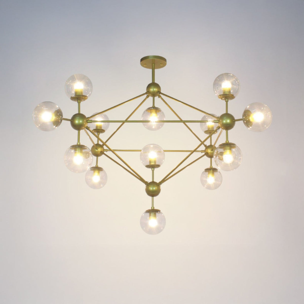 WOMO Sputnik Kronleuchter Wohnzimmer Modern Glas-WM2704