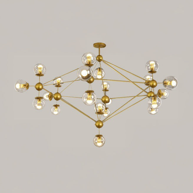 WOMO Sputnik Kronleuchter Wohnzimmer Modern Glas-WM2704
