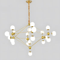 WOMO Sputnik Kronleuchter Wohnzimmer Modern Glas-WM2704