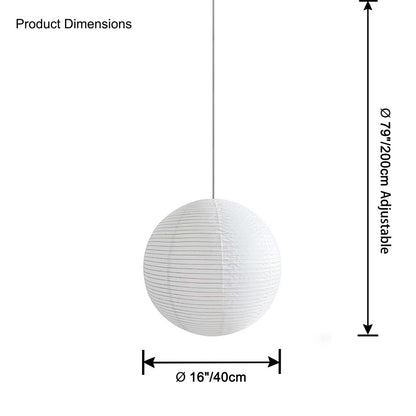 WOMO Rice Paper Globe Pendant Light-WM2722