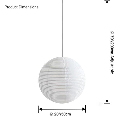 WOMO Rice Paper Globe Pendant Light-WM2722