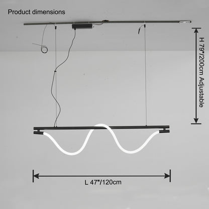 WOMO Rope Led Linear Chandelier-WM2742