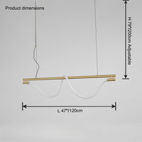 Lustre linéaire guidé par câble WOMO-WM2742
