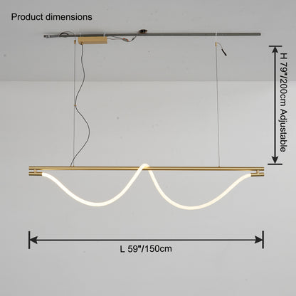 WOMO Rope Led Linear Chandelier-WM2742