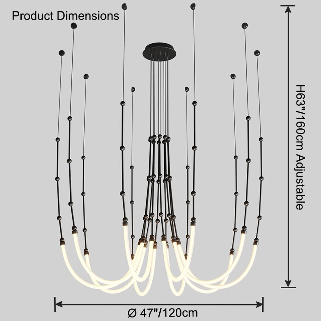 WOMO Bamboo Rope LED Chandelier-WM2752