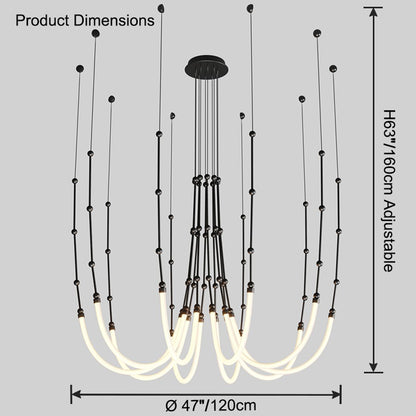 WOMO Bamboo Rope LED Chandelier-WM2752