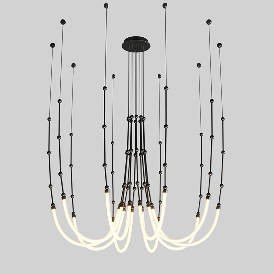 WOMO Bambus-Seil LED Kronleuchter-WM2752