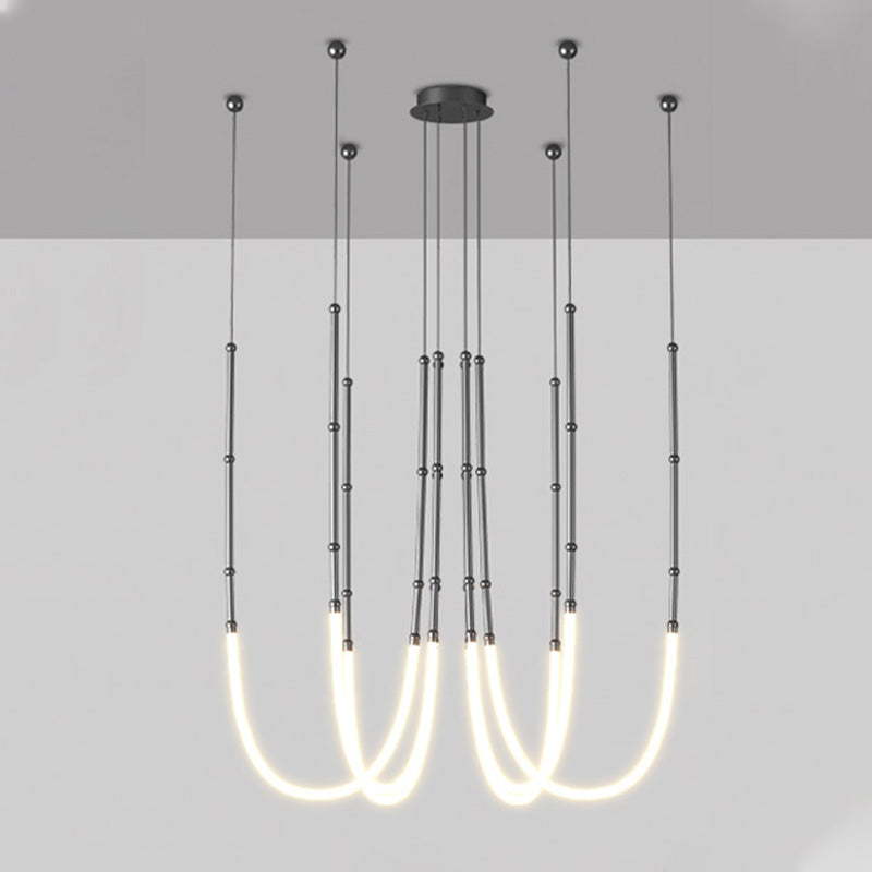 WOMO Bambus-Seil LED Kronleuchter-WM2752