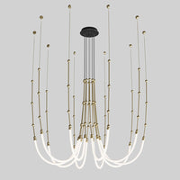 WOMO Bambus-Seil LED Kronleuchter-WM2752