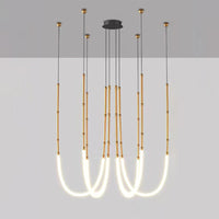 WOMO Bambus-Seil LED Kronleuchter-WM2752