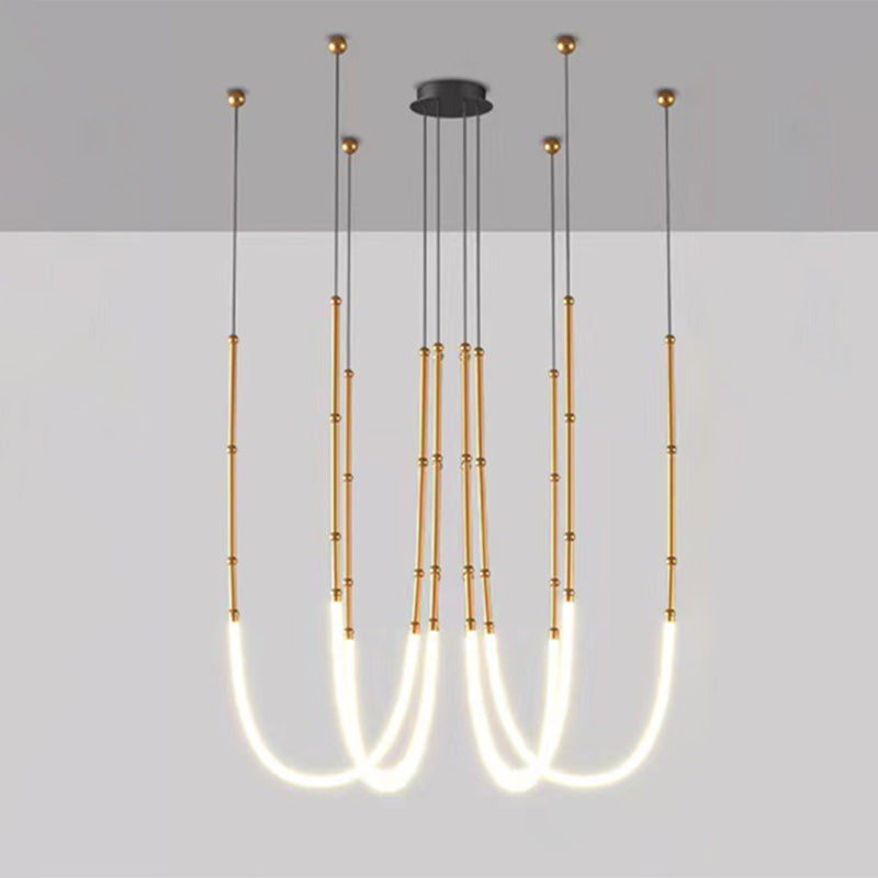 WOMO Bambus-Seil LED Kronleuchter-WM2752