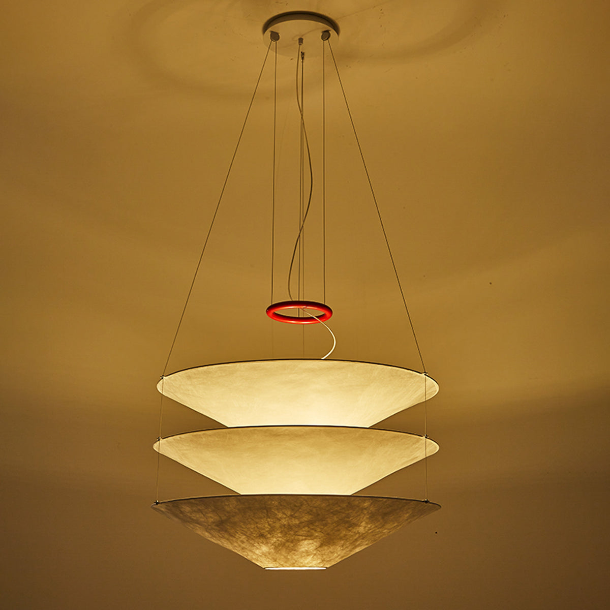 WOMO Layered Cone Rice Paper Pendant Lamp - WM2775
