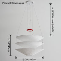 WOMO Layered Cone Rice Paper Pendant Lamp - WM2775