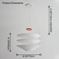 WOMO Layered Cone Rice Paper Pendant Lamp - WM2775
