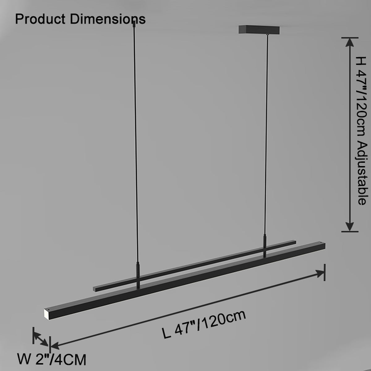 WOMO Lustre linéaire en métal -WM2780