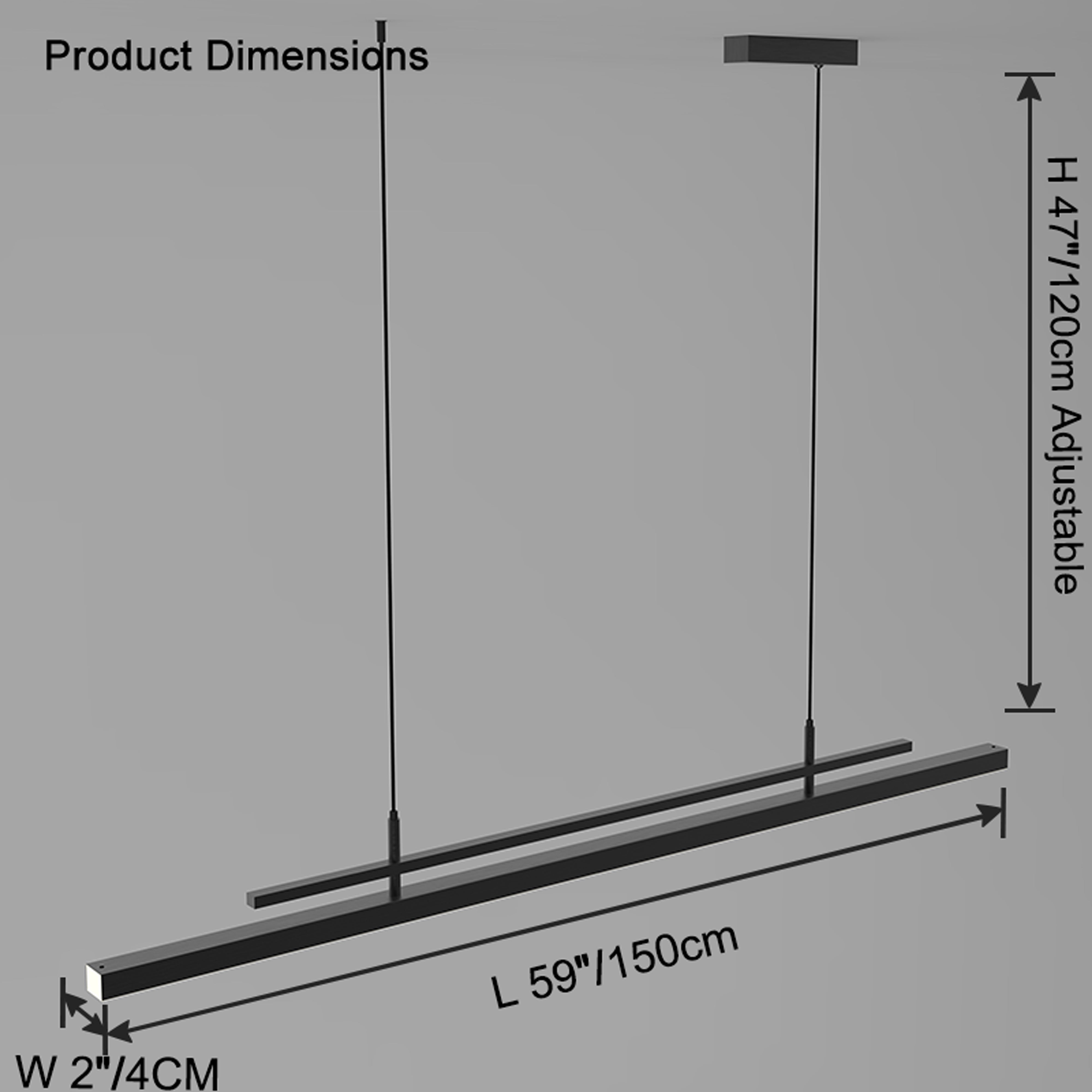 WOMO Lineare Metall-Kronleuchter -WM2780