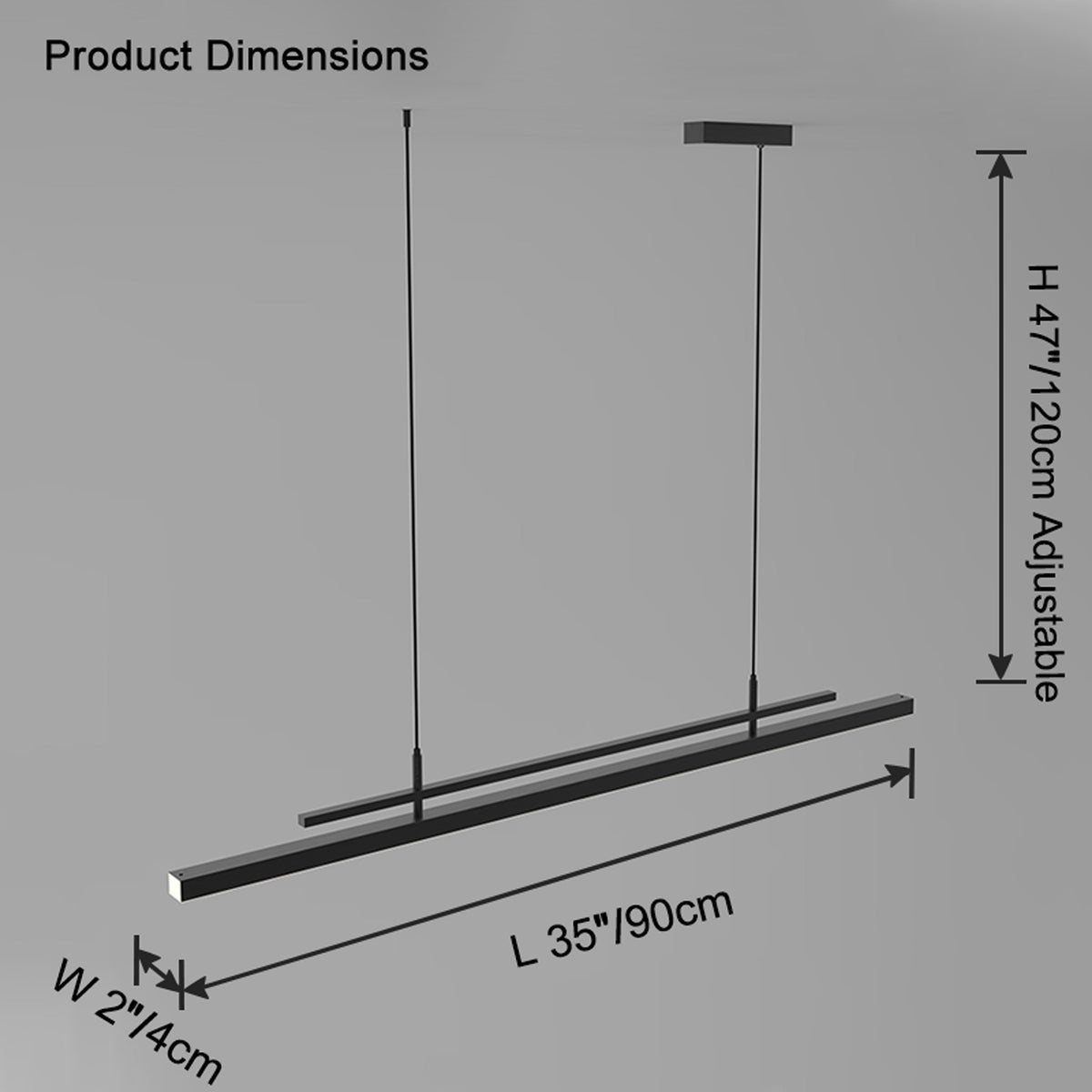 WOMO Lustre linéaire en métal -WM2780