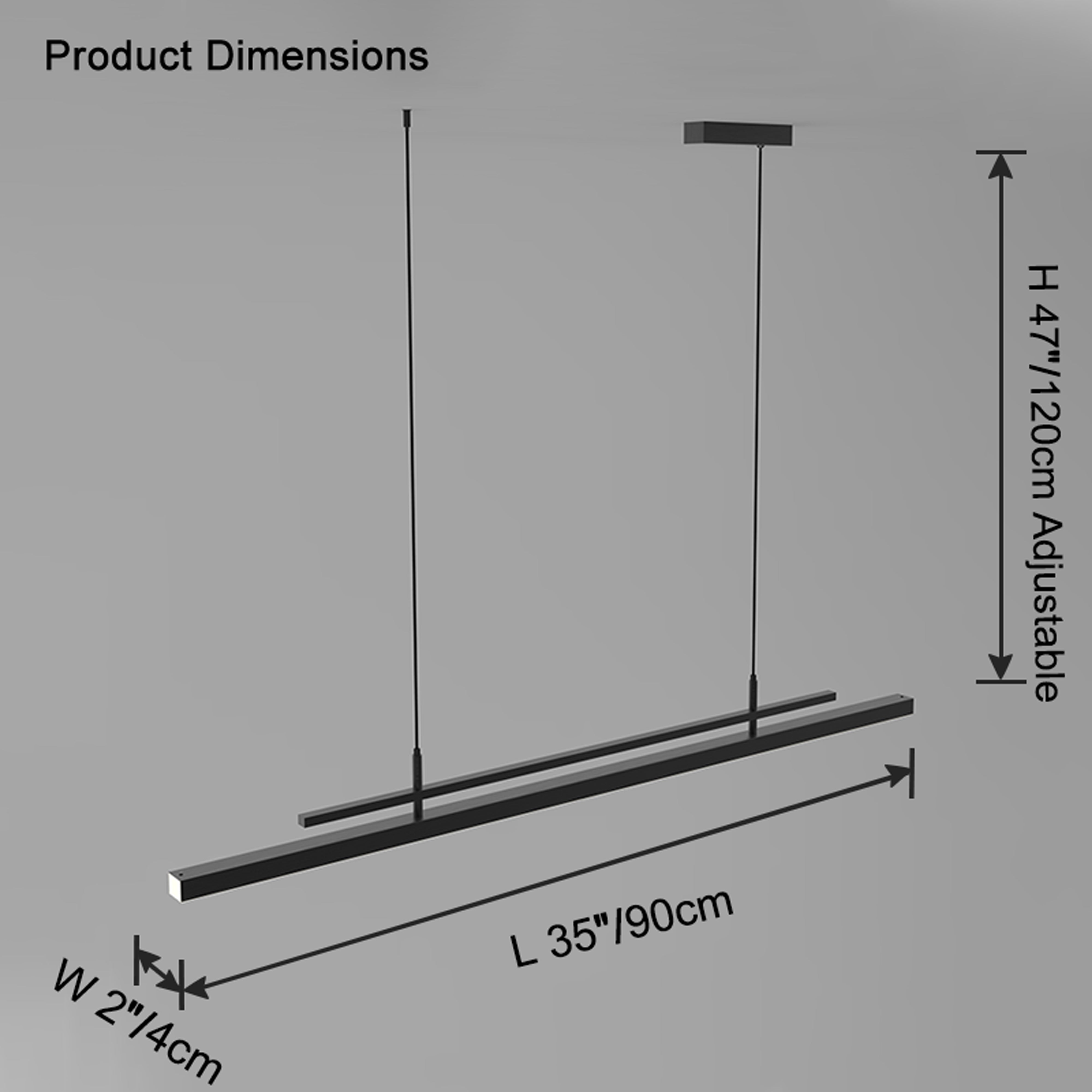 WOMO Lineare Metall-Kronleuchter -WM2780