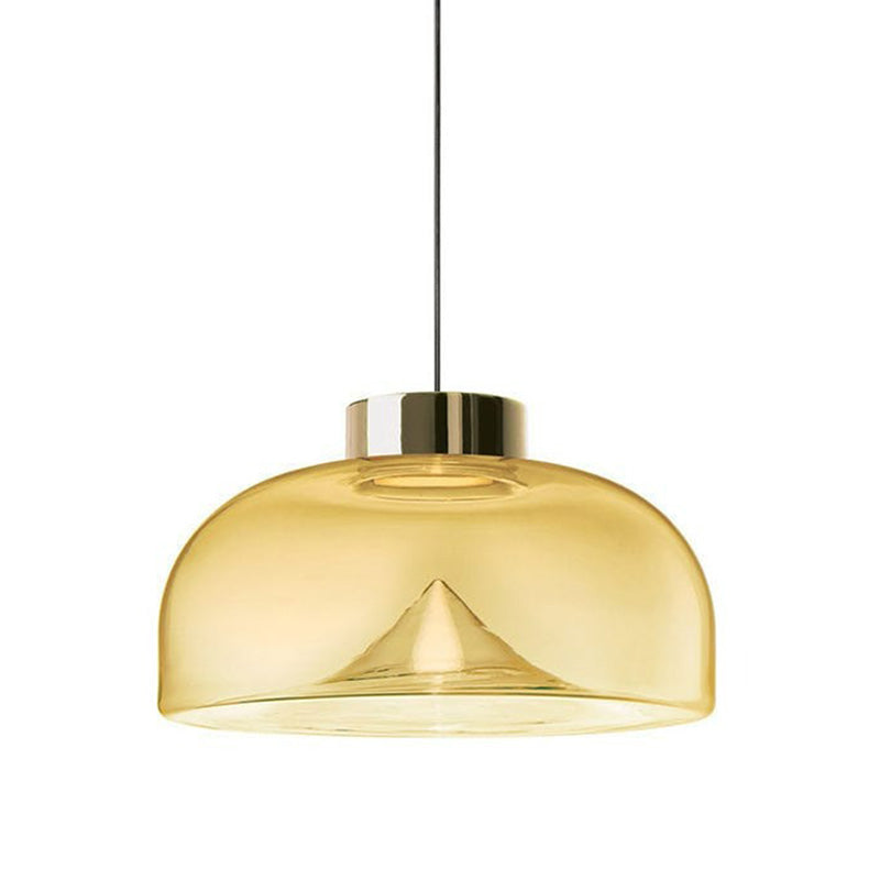 WOMO Luminaire suspendu rond en verre coloré-WM2784