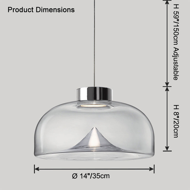 WOMO Luminaire suspendu rond en verre coloré-WM2784