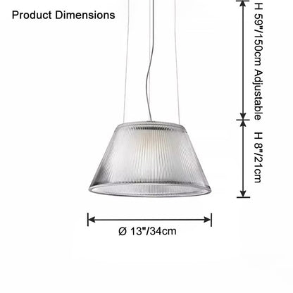 WOMO Conical Drum Glass Pendant Light-WM2788