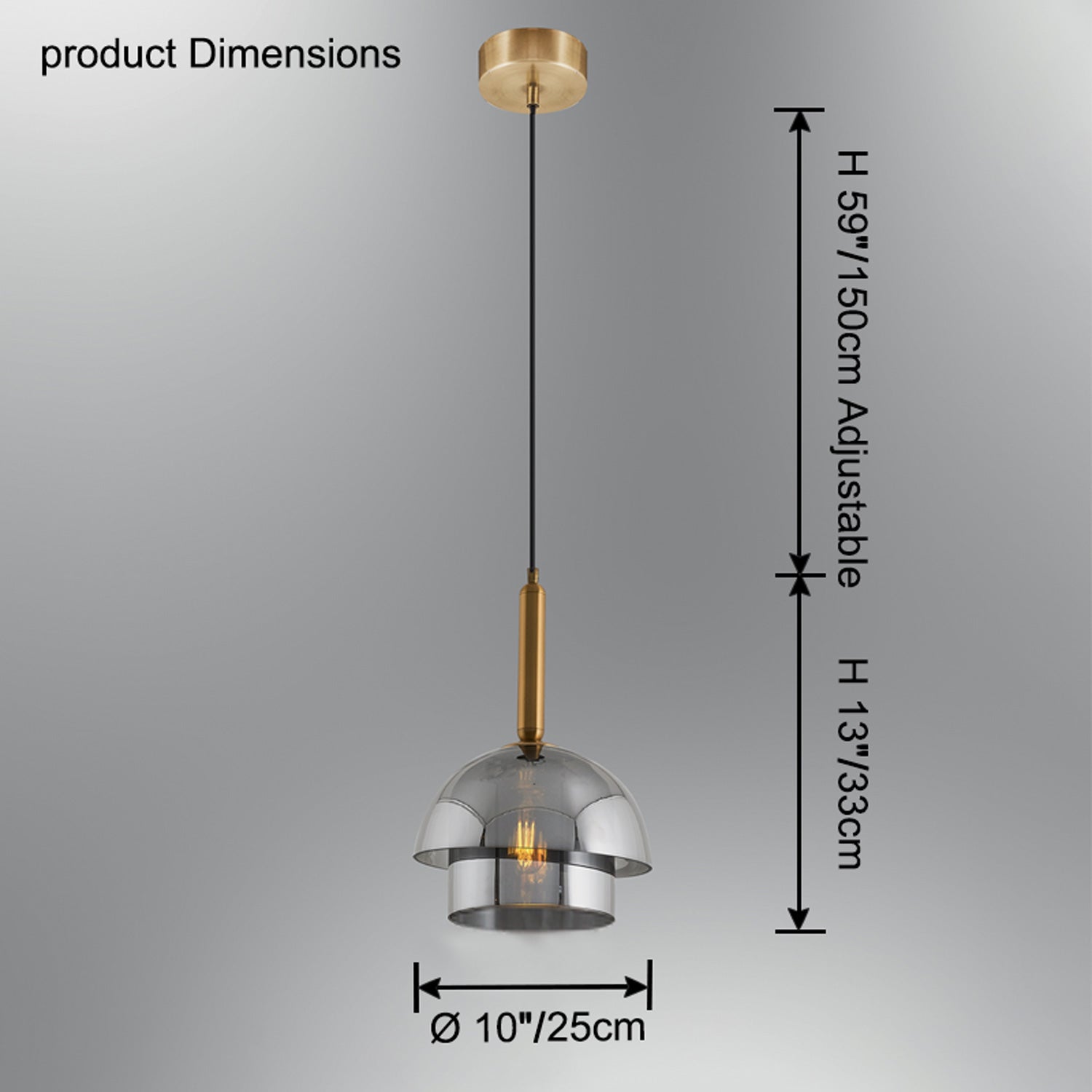 WOMO Glasglocken Pendelleuchte-WM2789