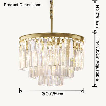 WOMO Tiered Crystal Prism Chandelier-WM2790