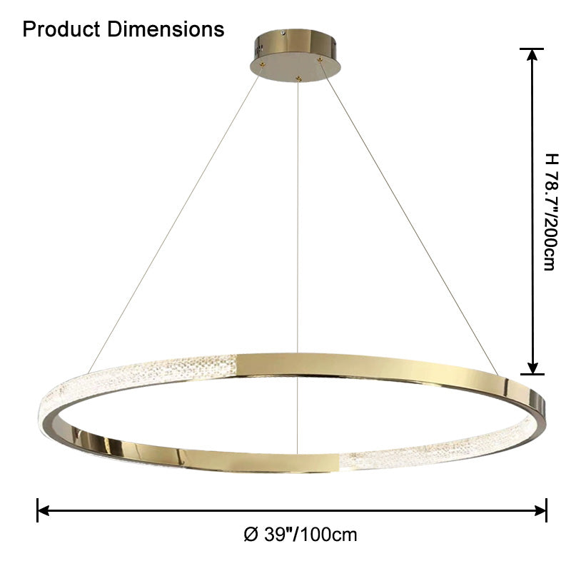 WOMO Gold Ring LED Kronleuchter – WM2795